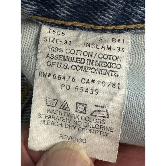 VTG Tommy Hilfiger Tommy Jeans Men's Size 31x34 Blue Big Flag Y2K - Picture 12 of 12